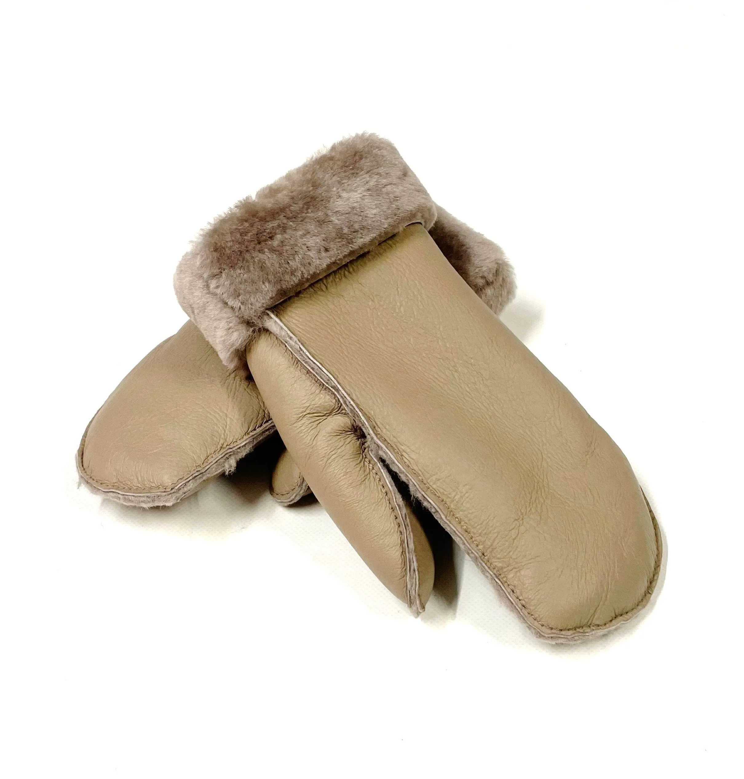 100% Genuine Sheepskin Mittens Mens Ladies Gloves Various Colours Made In The UK