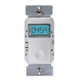 1200 Watts 12-Hour 120/277 VAC In-Wall Digital Timer Switch White