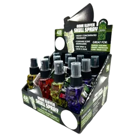 Air Freshener Odor Slayer Skull Smoke Eater Spray - 12 Pieces Per Retail Ready Display 24350