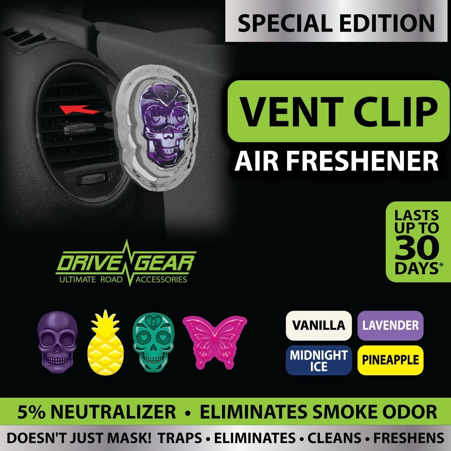 Air Freshener with Vent Clip - 12 Pieces Per Retail Ready Display 23161