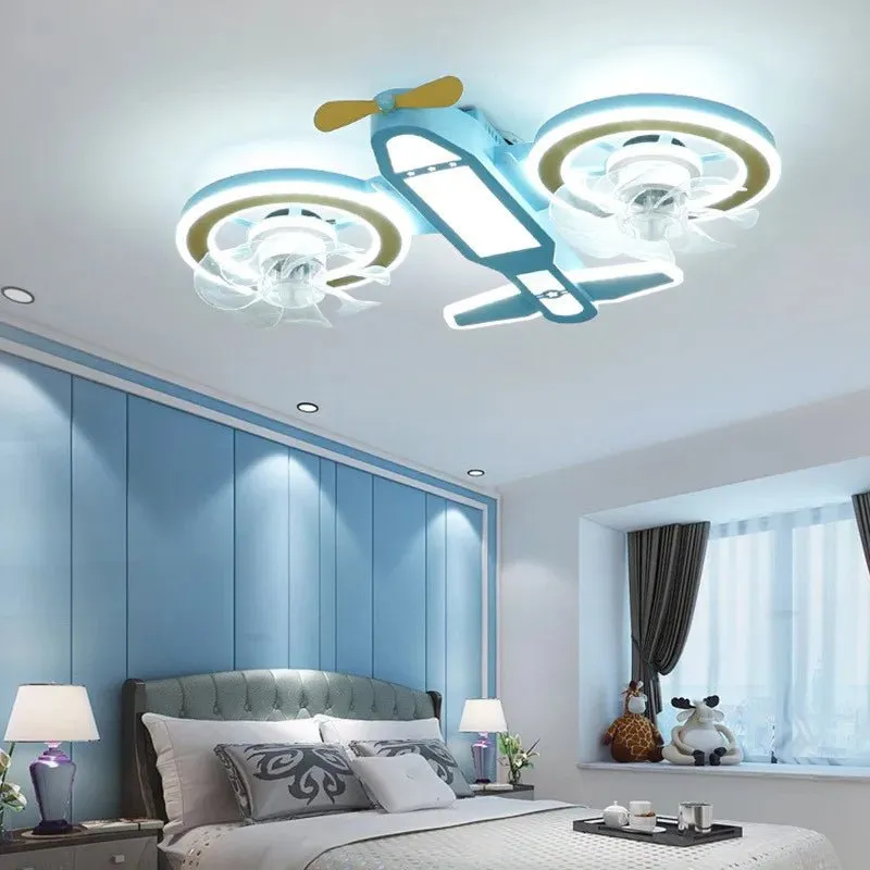 Airplane Kids Ceiling Light & Fan