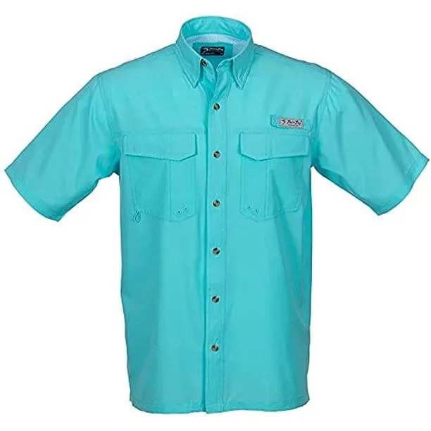 Bimini Bay  Men's Short Sleeve Aqua Flats