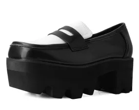 Black & White Dress TUKskin™ Square Nosebleed Loafer