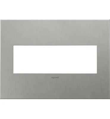 Brushed Stainless, 4-Gang  Wall Plate