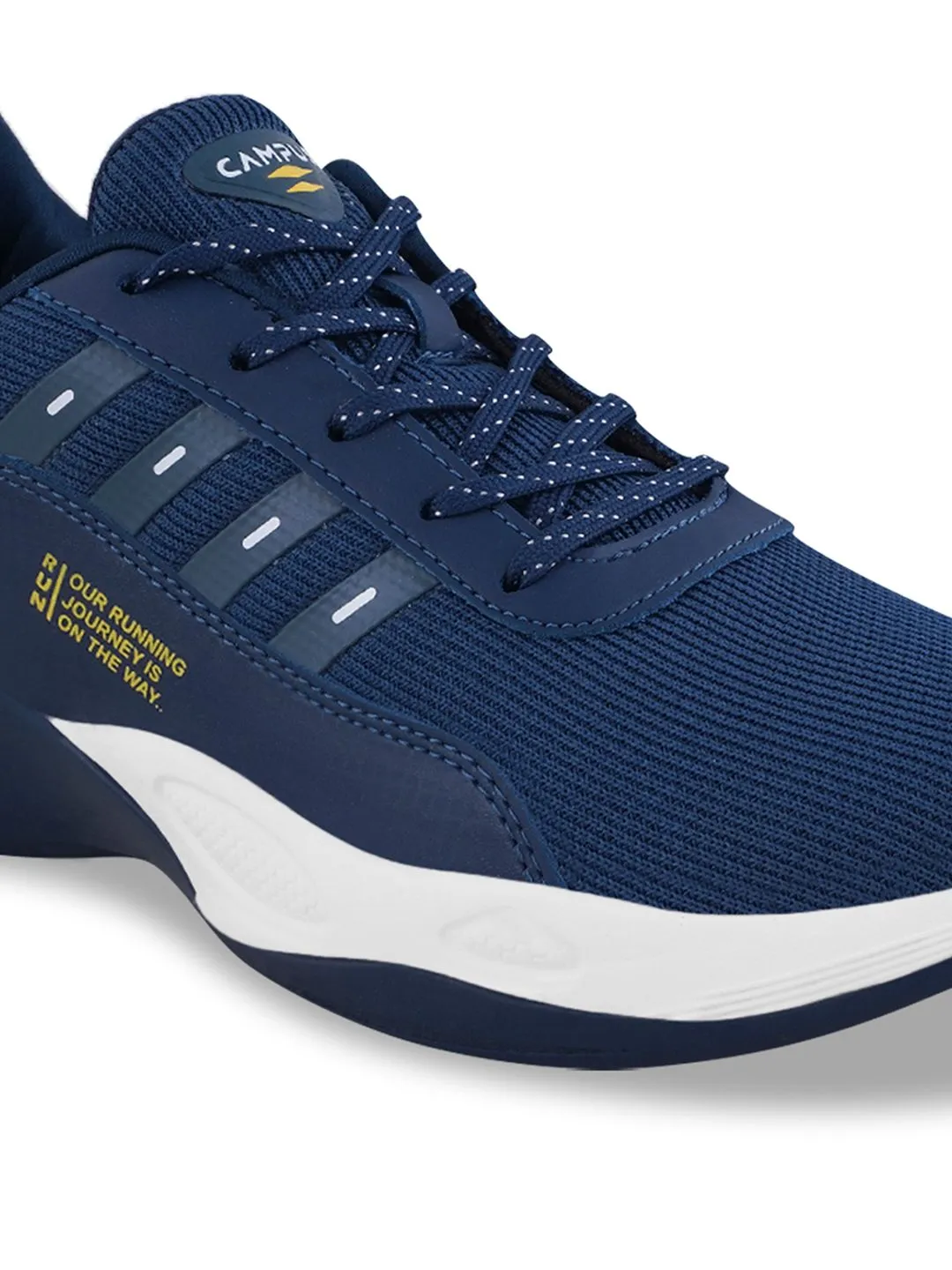 Campus Men Blue Mesh Road Running Shoes