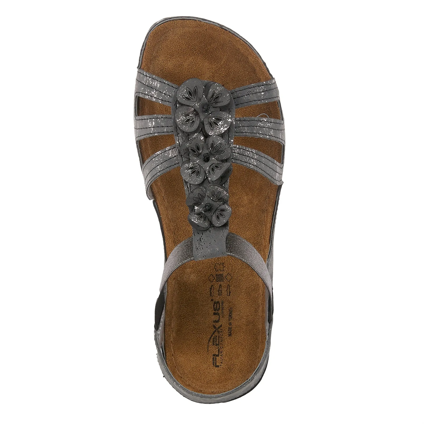 CHARCOAL | SAS Women's Charcoal FLEXUS ADEDE SLINGBACK SANDAL-ADEDE-CHA-Made in USA-Brandy's Shoes