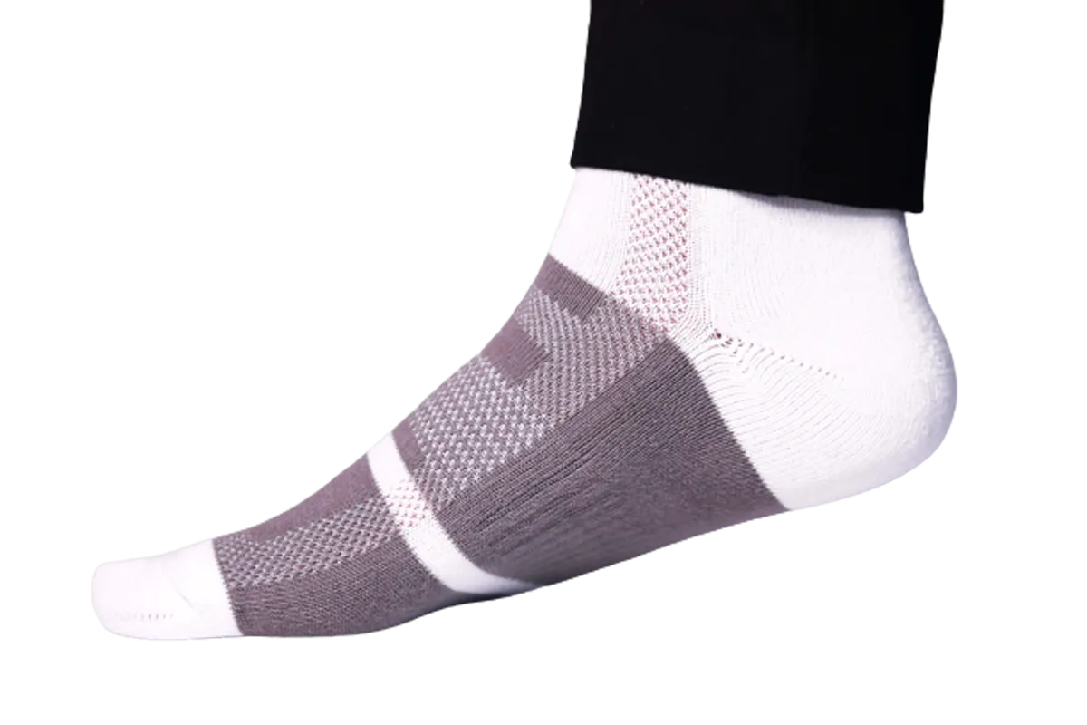 Chokore Light Grey And White Men's Cotton Socks