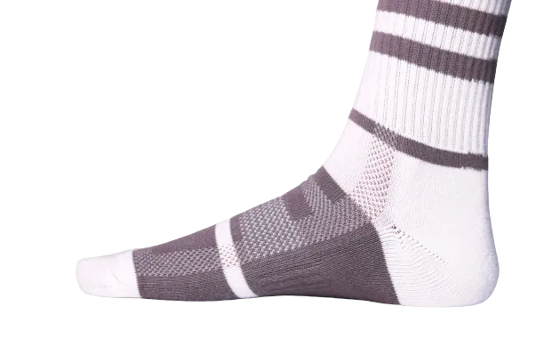 Chokore Light Grey And White Men's Cotton Socks