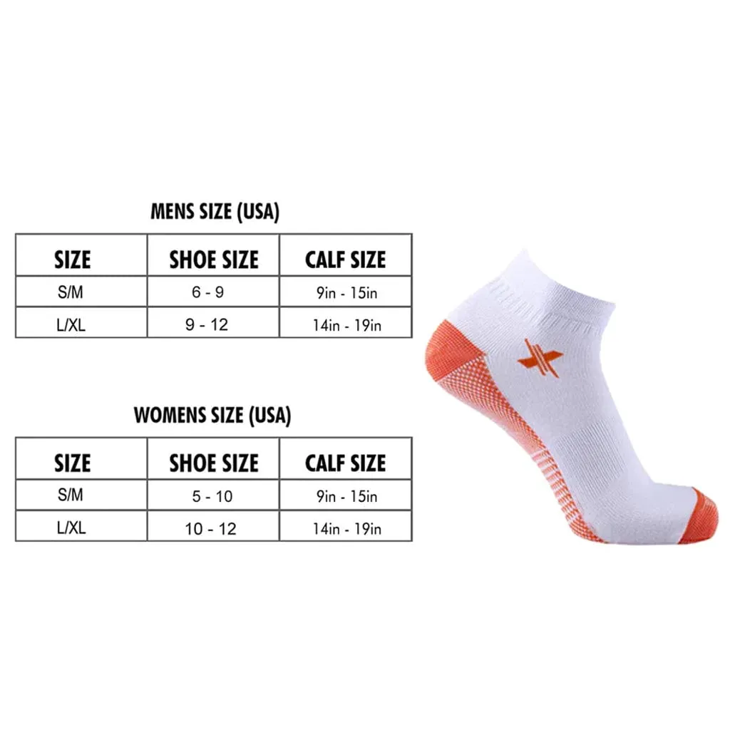 Copper-Infused Compression Socks - White Low Cut (3-Pairs)