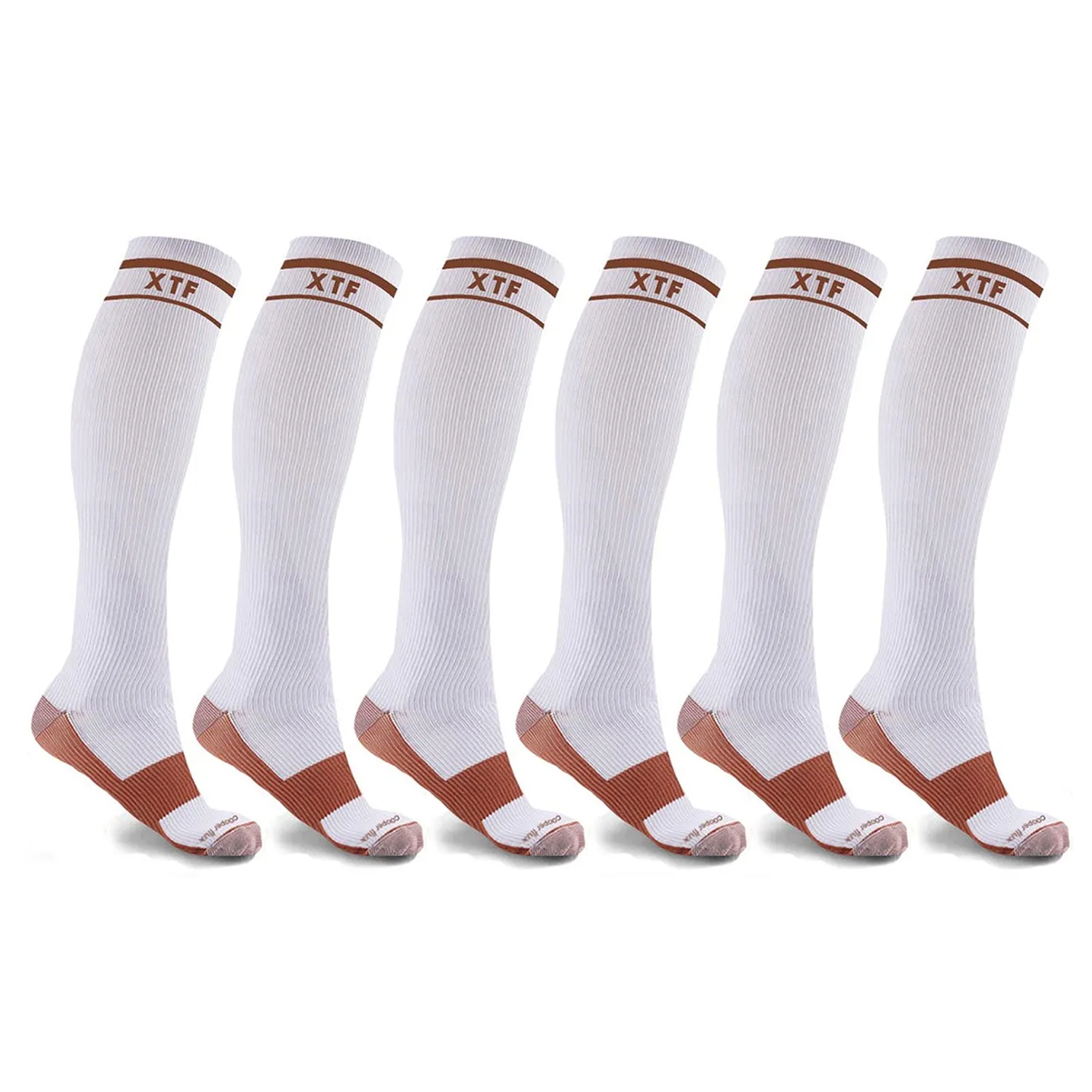 Copper-Infused Graduated Socks (6-Pairs)