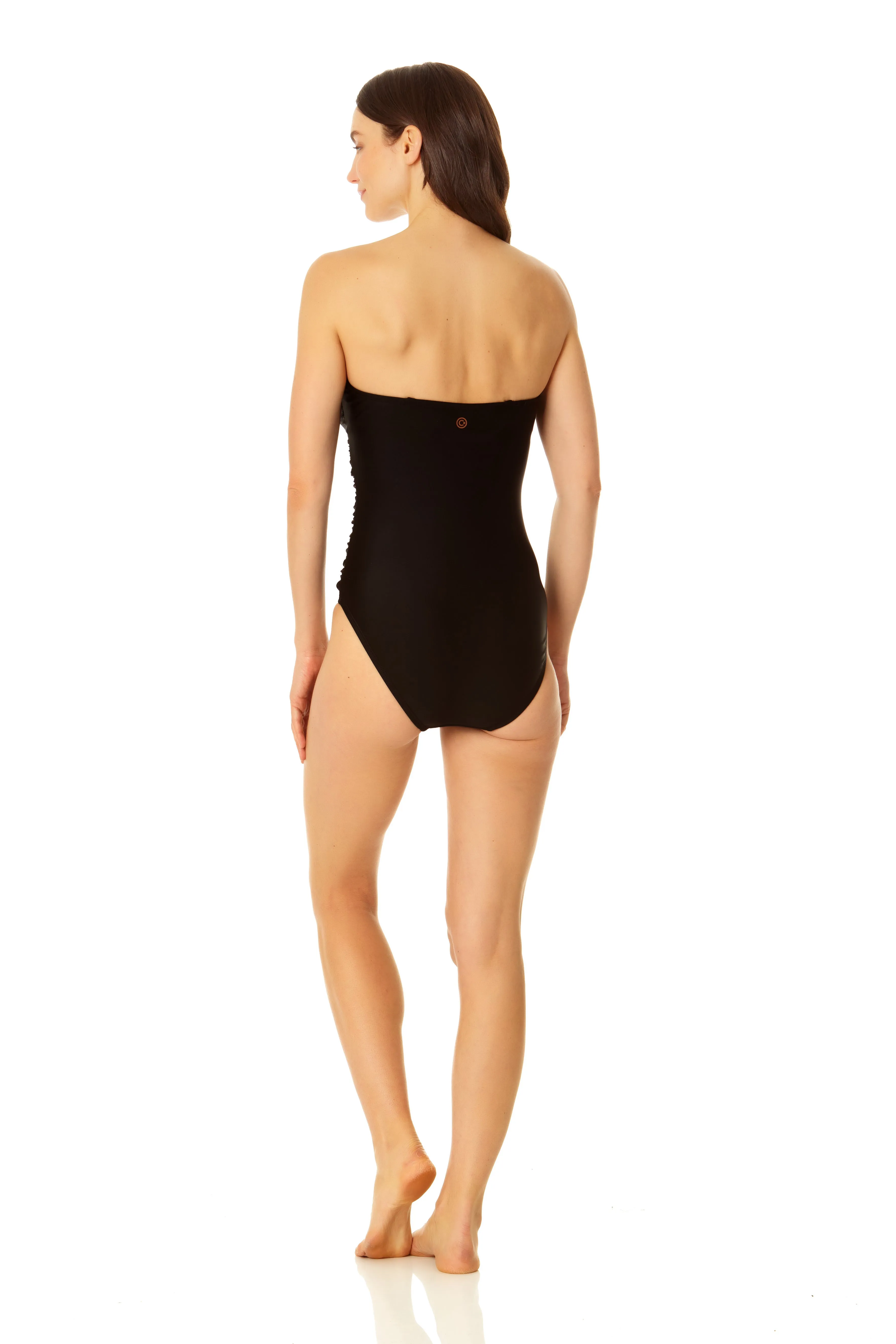 Coppersuit - Women's Tummy Control Bandeau One Piece Swimsuit