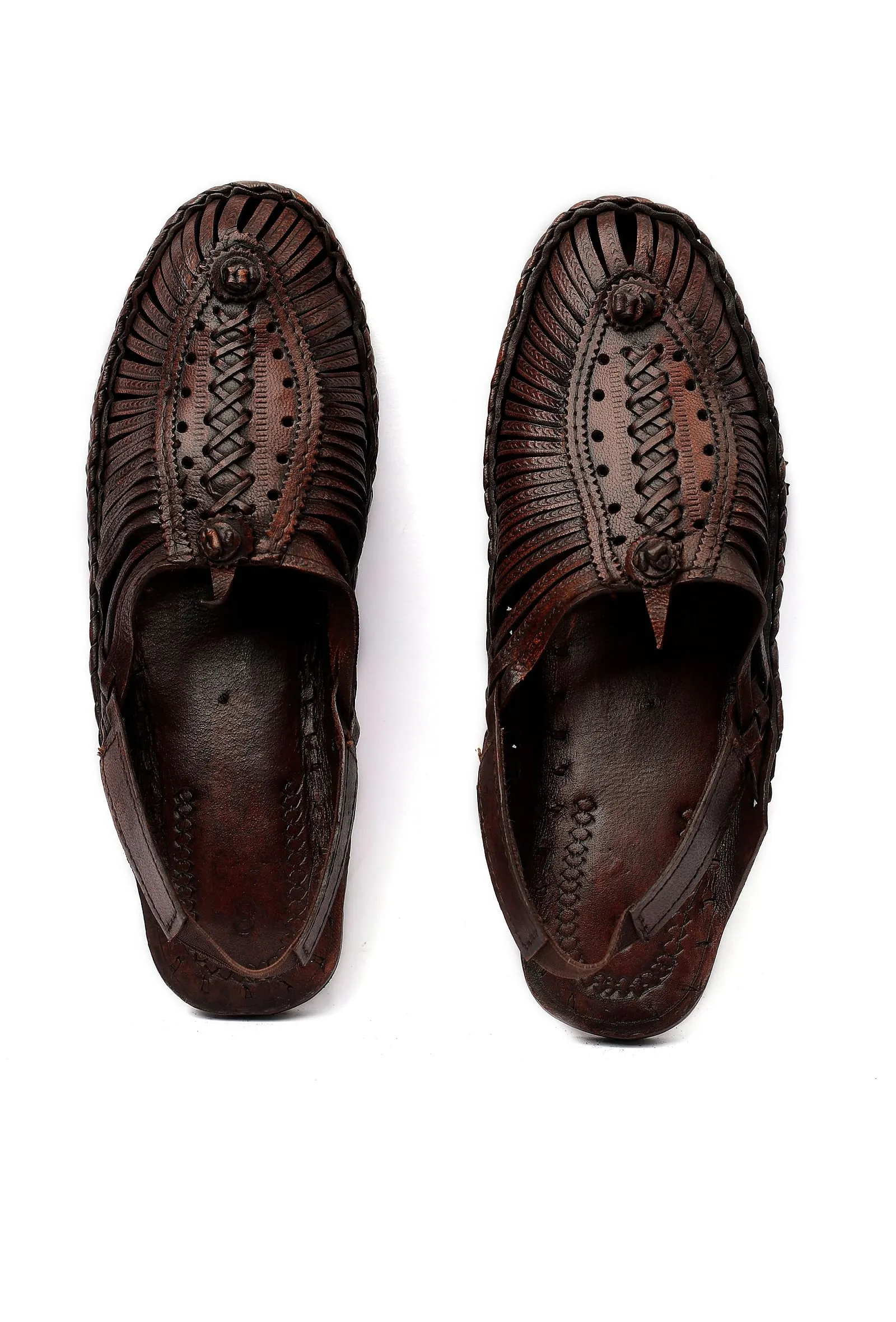 Dark Brown Pure Leather Kolhapuri Sandals