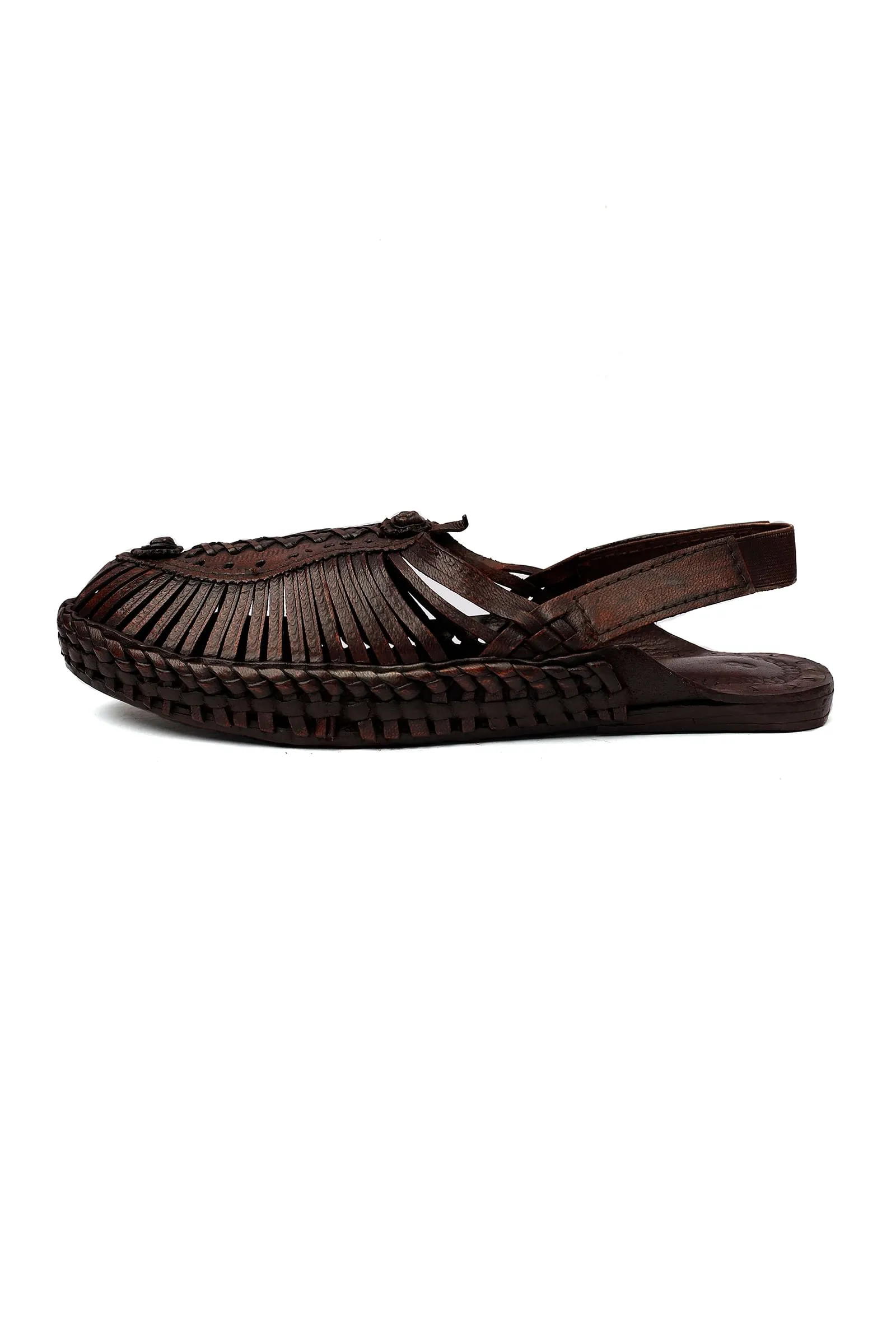 Dark Brown Pure Leather Kolhapuri Sandals