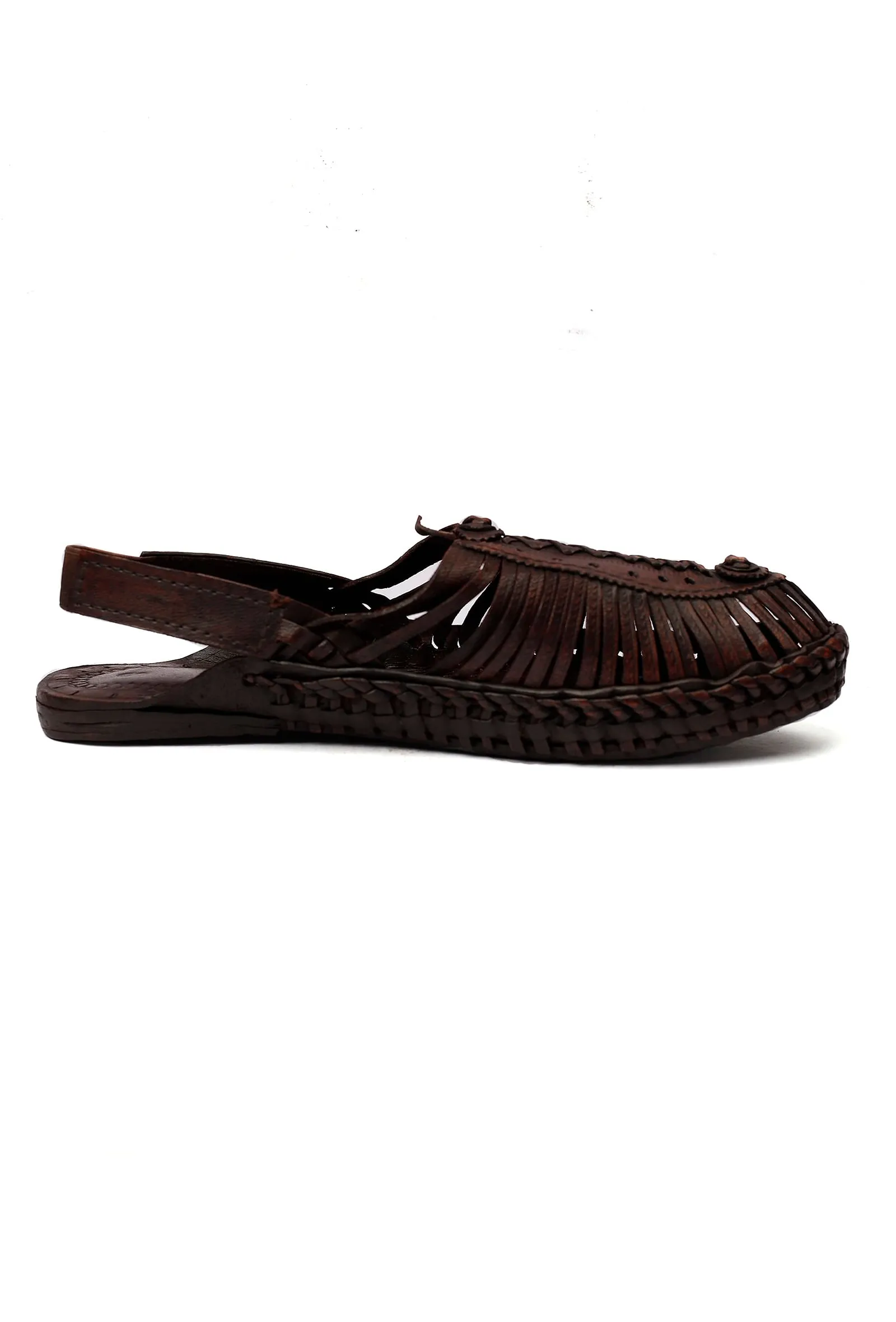 Dark Brown Pure Leather Kolhapuri Sandals