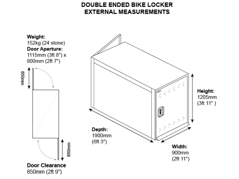 Double Ended Metal Bike Shelter