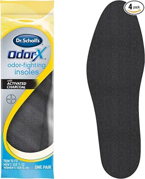 Dr. Scholl's Odor X Odor Fighting Insoles With Activated Charcoal  | Women&Men