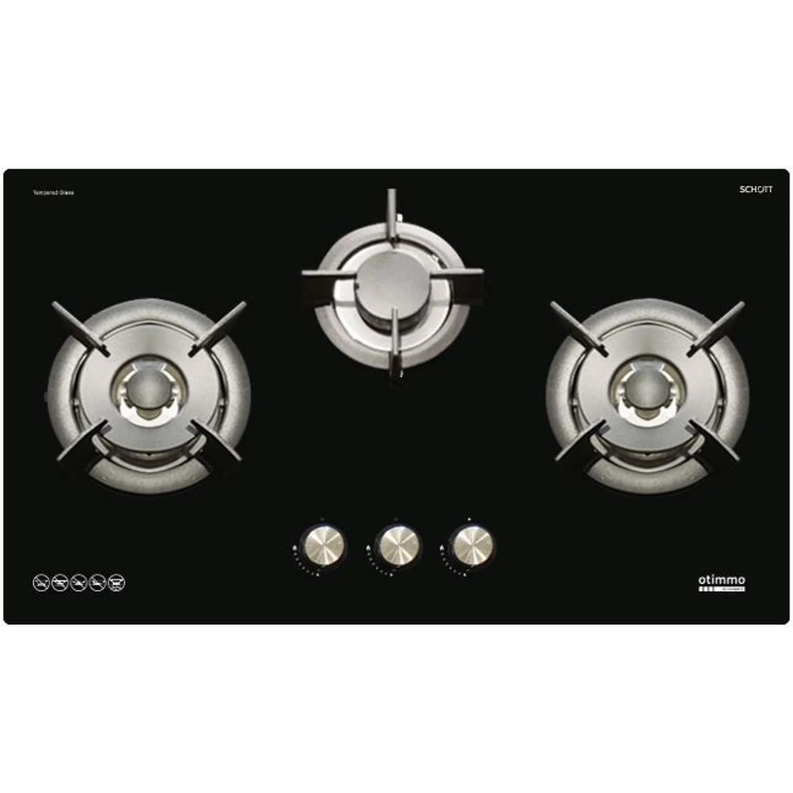 Europace EBH 6391S 3 Burner 90cm Gas Cooker Hob (Schott Glass) LPG