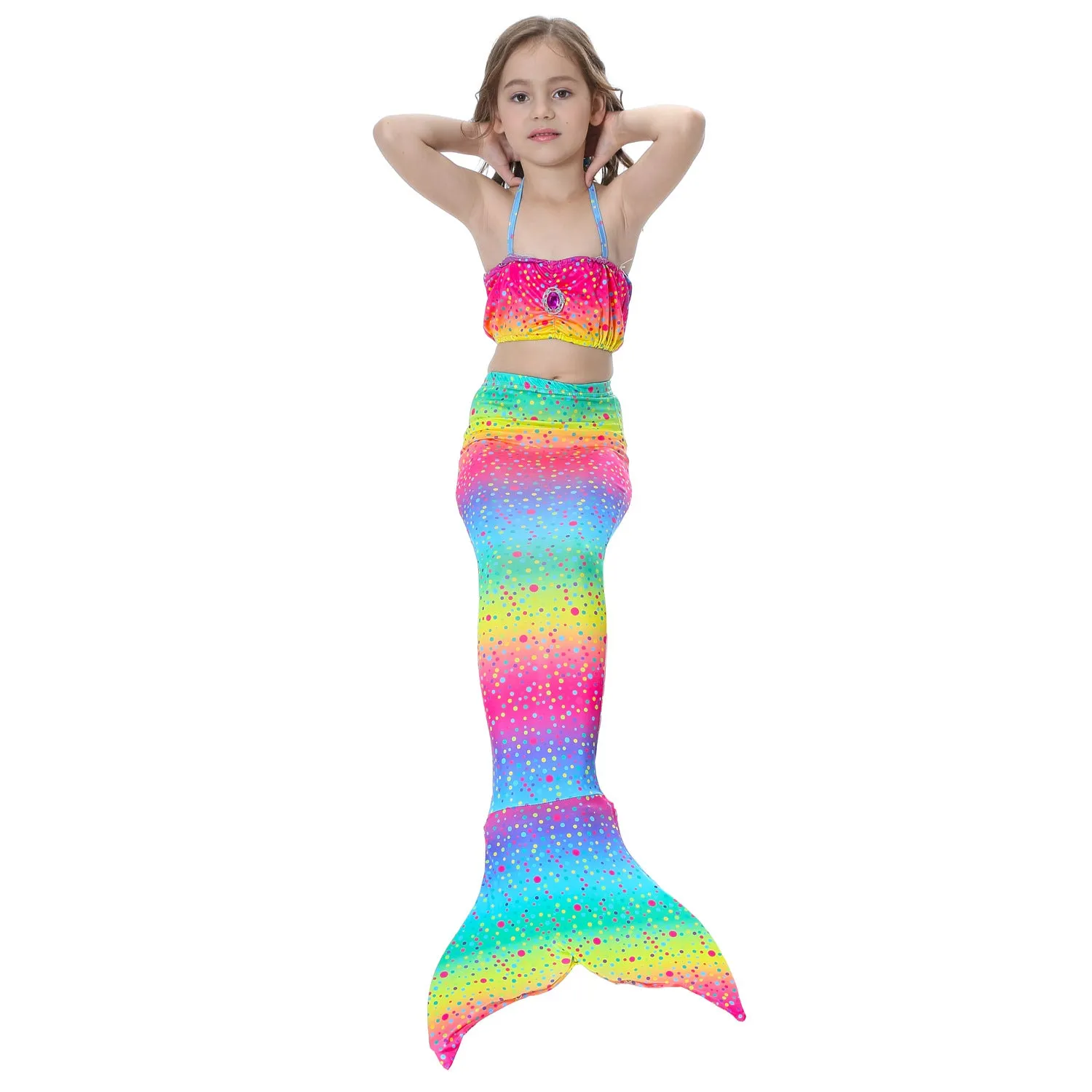 Fancydresswale swimsuit for Girls Bikini Style- Rainbow