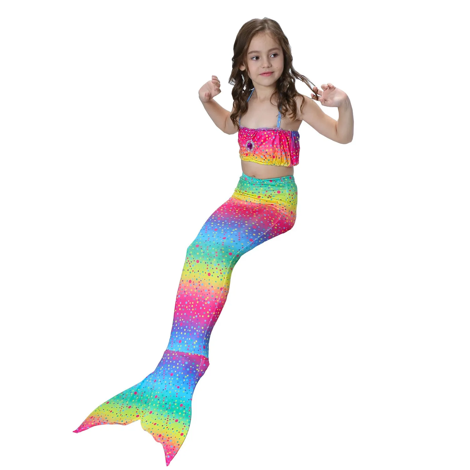 Fancydresswale swimsuit for Girls Bikini Style- Rainbow