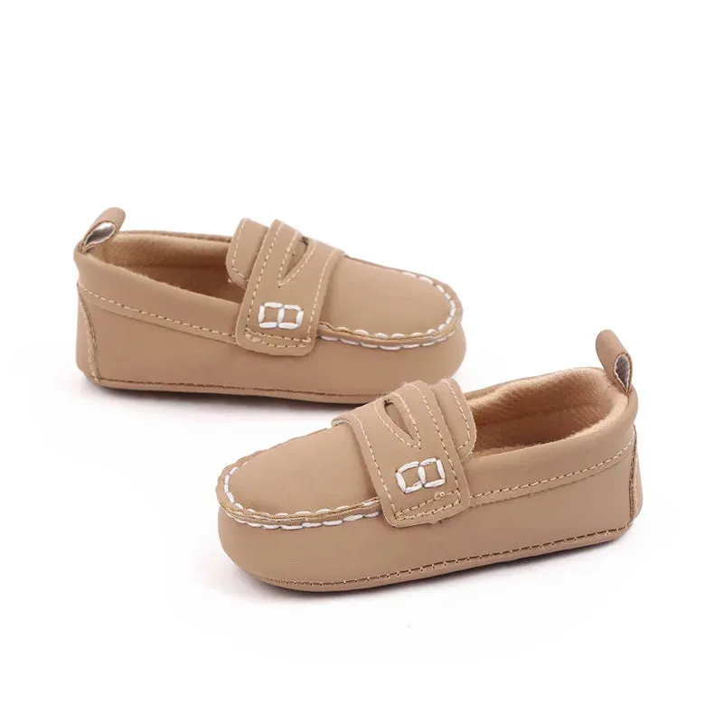 Fashion Leather Infant Crib Shoes for Baby Boys Loafers Newborn Footwear Toddler Soft Sole Anti-slip Moccasins 1 Year Old Items