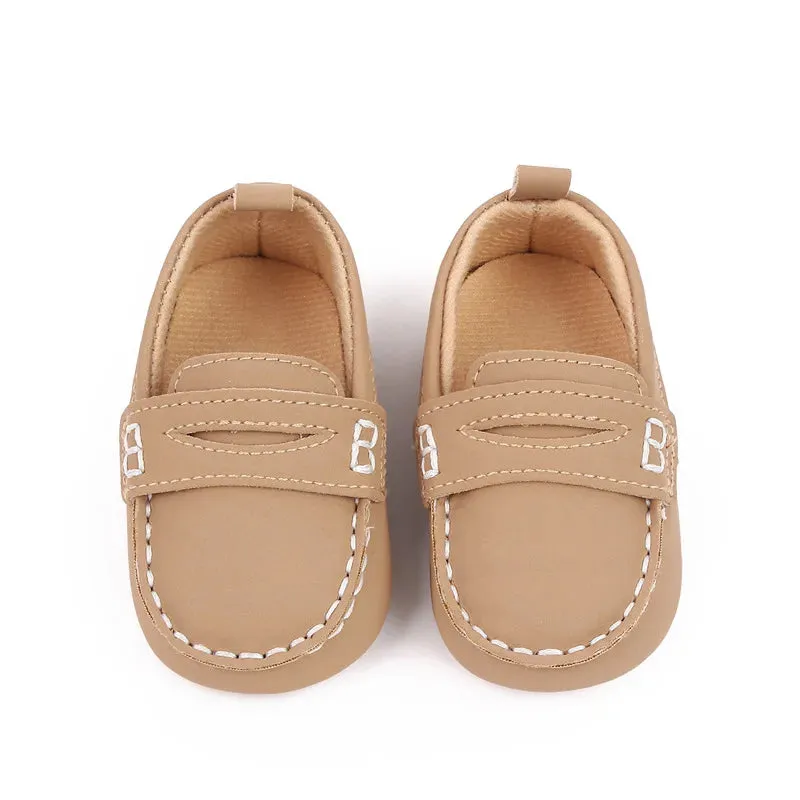 Fashion Leather Infant Crib Shoes for Baby Boys Loafers Newborn Footwear Toddler Soft Sole Anti-slip Moccasins 1 Year Old Items