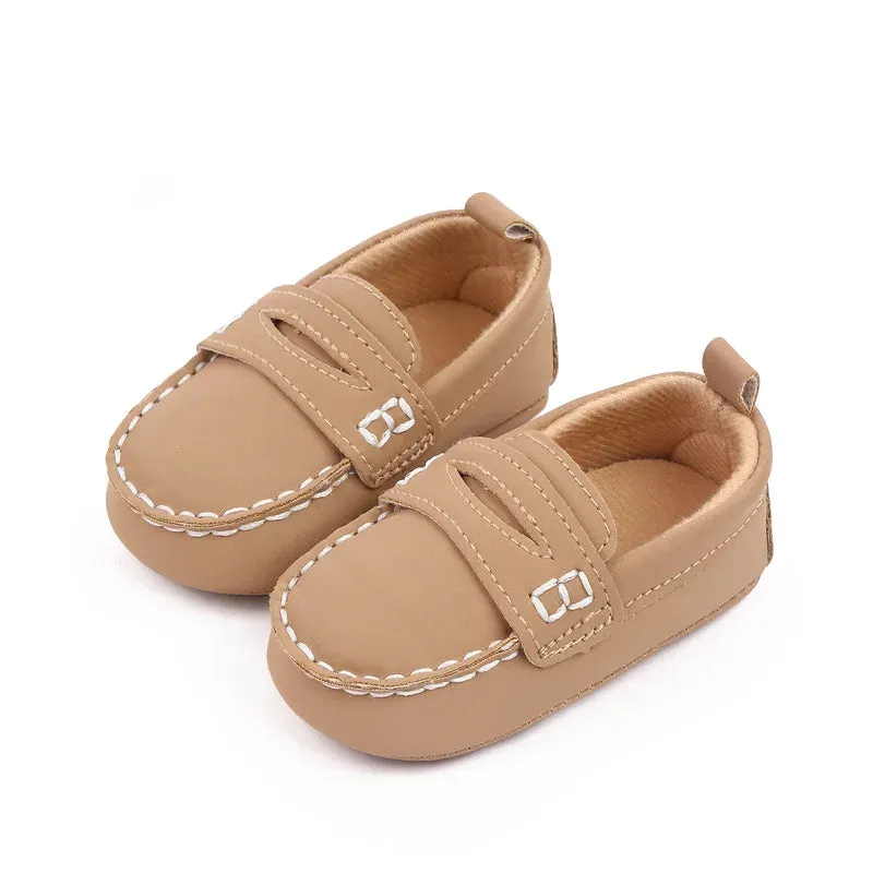 Fashion Leather Infant Crib Shoes for Baby Boys Loafers Newborn Footwear Toddler Soft Sole Anti-slip Moccasins 1 Year Old Items