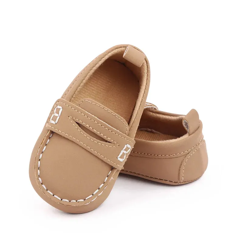 Fashion Leather Infant Crib Shoes for Baby Boys Loafers Newborn Footwear Toddler Soft Sole Anti-slip Moccasins 1 Year Old Items