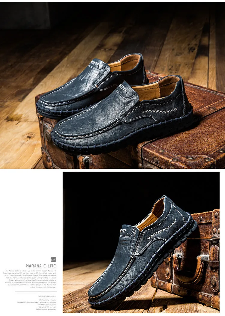 Fly Genuine Leather Slip-On Moccasin Loafers