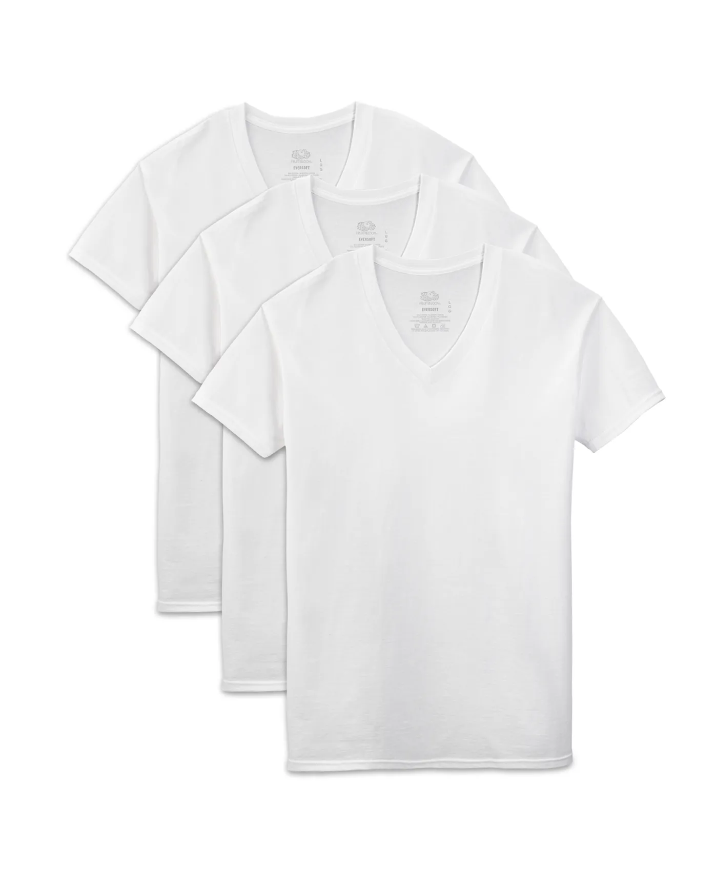 Fruit Of The Loom FOTL 3PK V-NECK Men’s - WHITE ICE