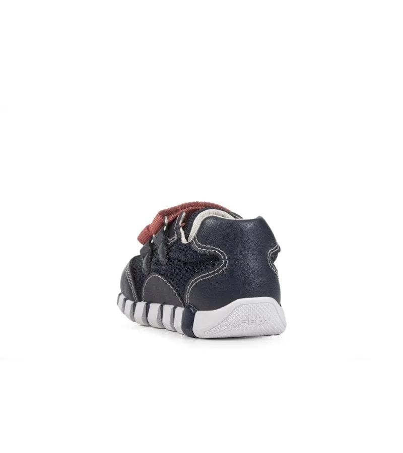 Geox Infant Boys Navy First Steps Leather Lined Iupidoo Shoe B3555C