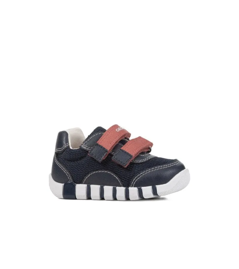 Geox Infant Boys Navy First Steps Leather Lined Iupidoo Shoe B3555C