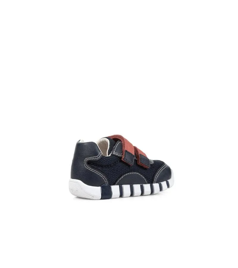 Geox Infant Boys Navy First Steps Leather Lined Iupidoo Shoe B3555C