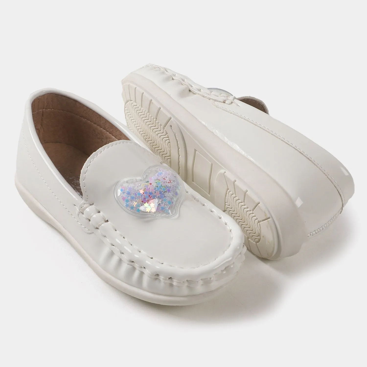 Girls Loafers 202109-2 - White