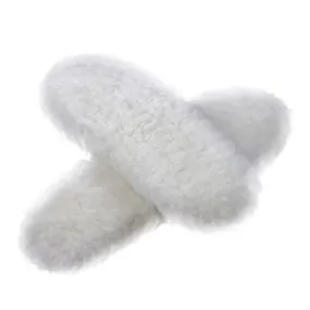 Happystep Genuine Sheepskin Lambswool Cushioning Shearling Winter Insoles with Felt Comfort Sole