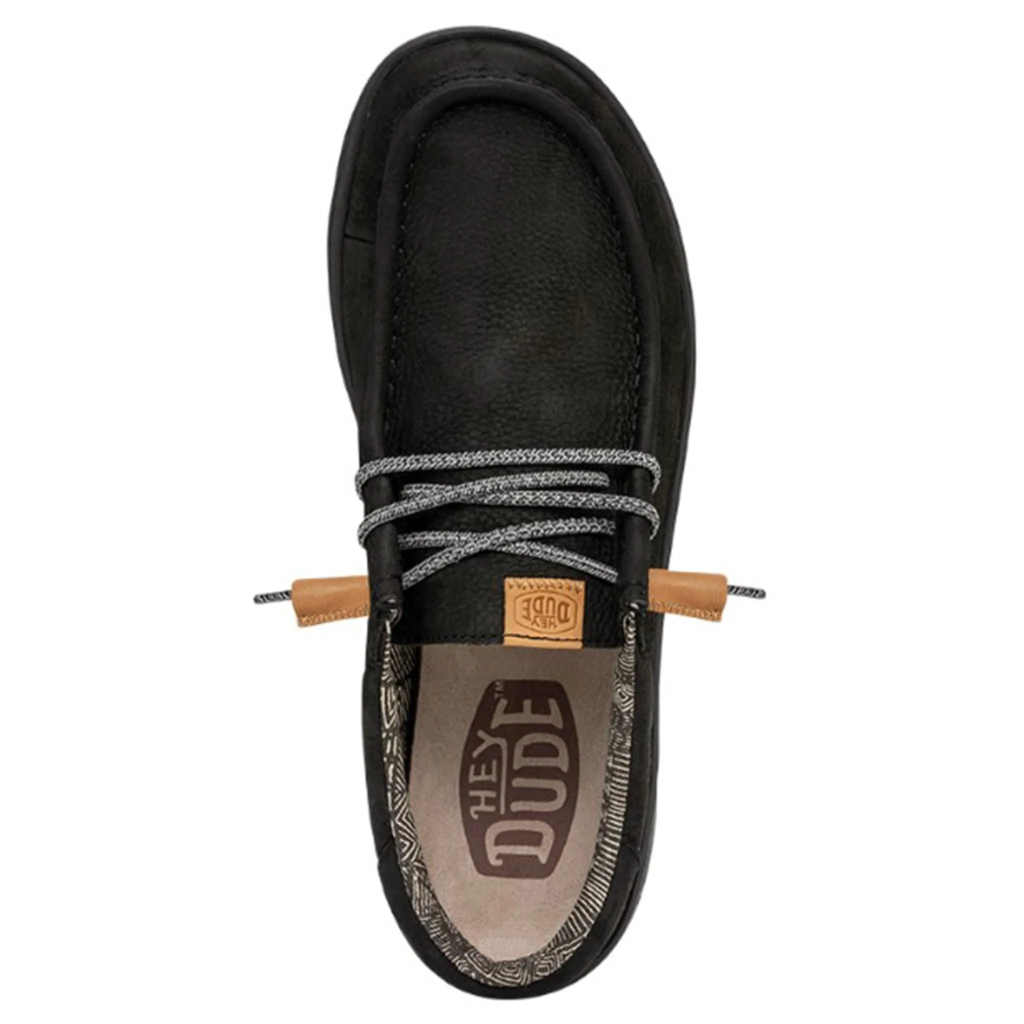 Hey Dude Men's Wally Grip Leather Black