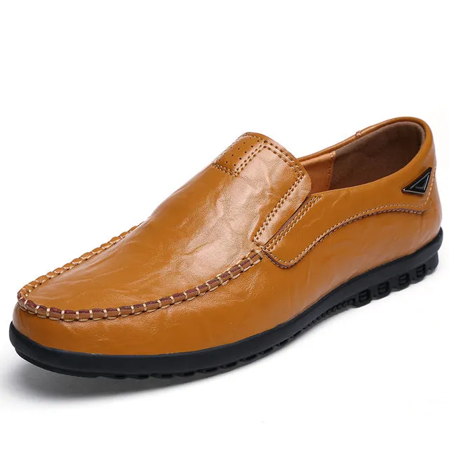 Hot Sale Genuine Leather Men Shoes Casual flat men