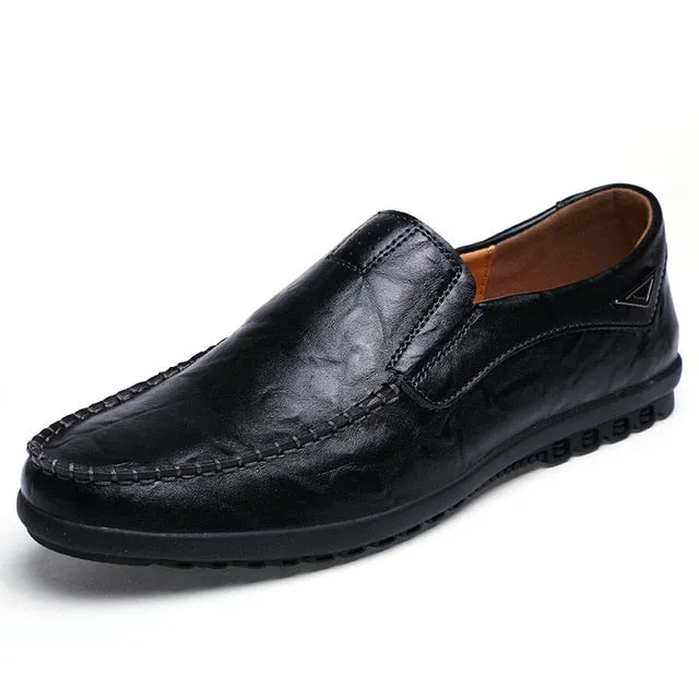 Hot Sale Genuine Leather Men Shoes Casual flat men