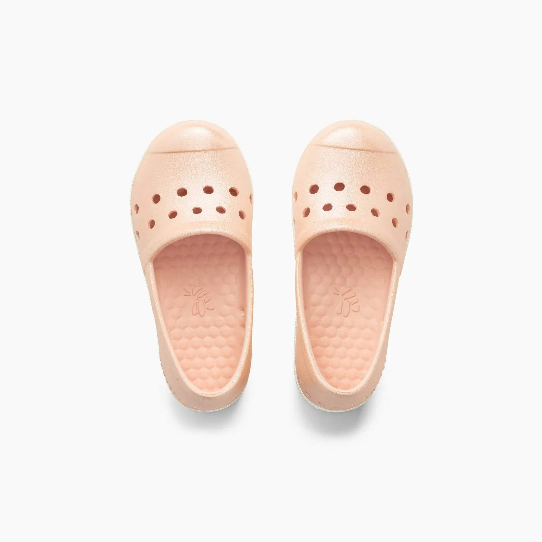 Joybees Kids Espadrille Champagne Shimmer Bone