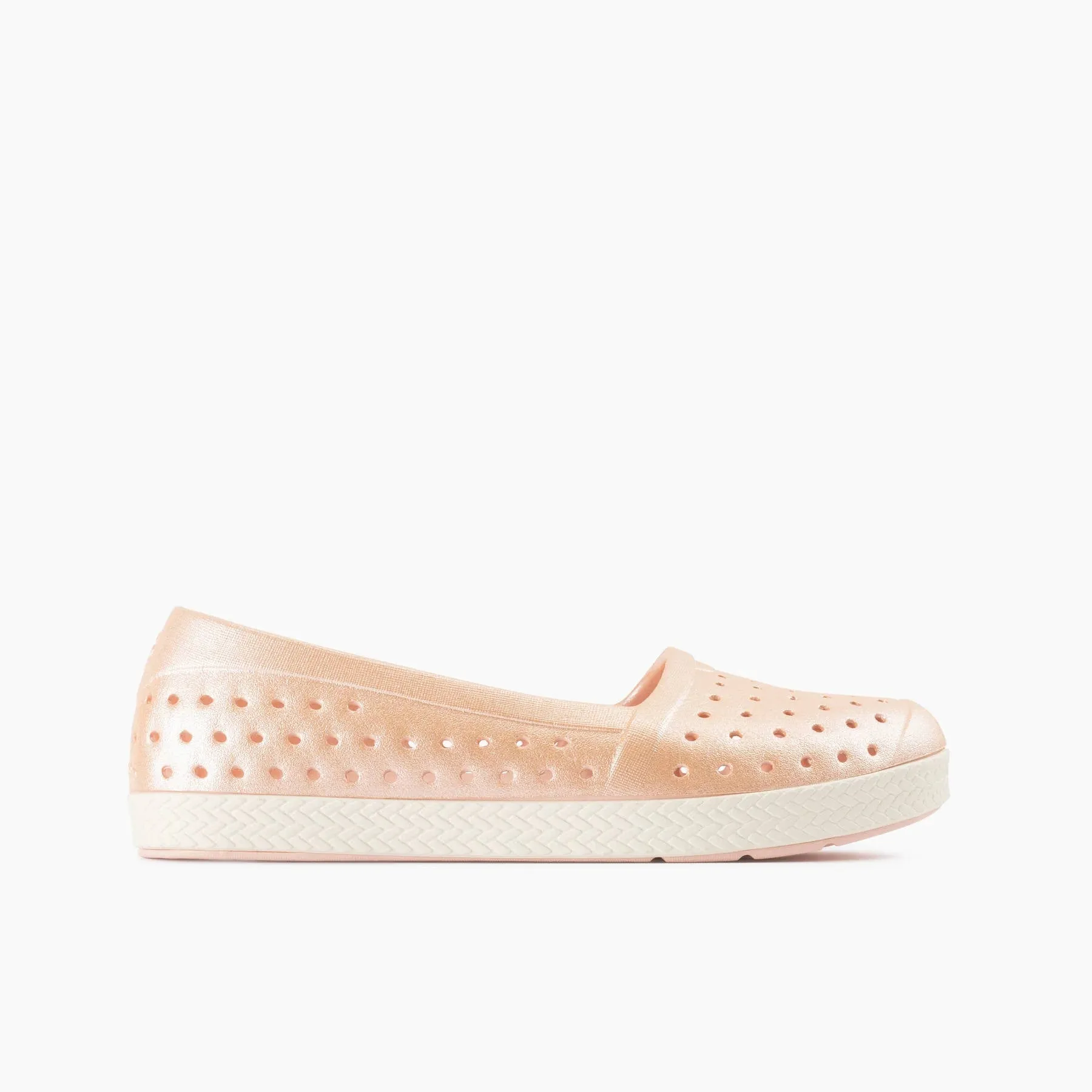 Joybees Womens Espadrille Champagne Shimmer Bone