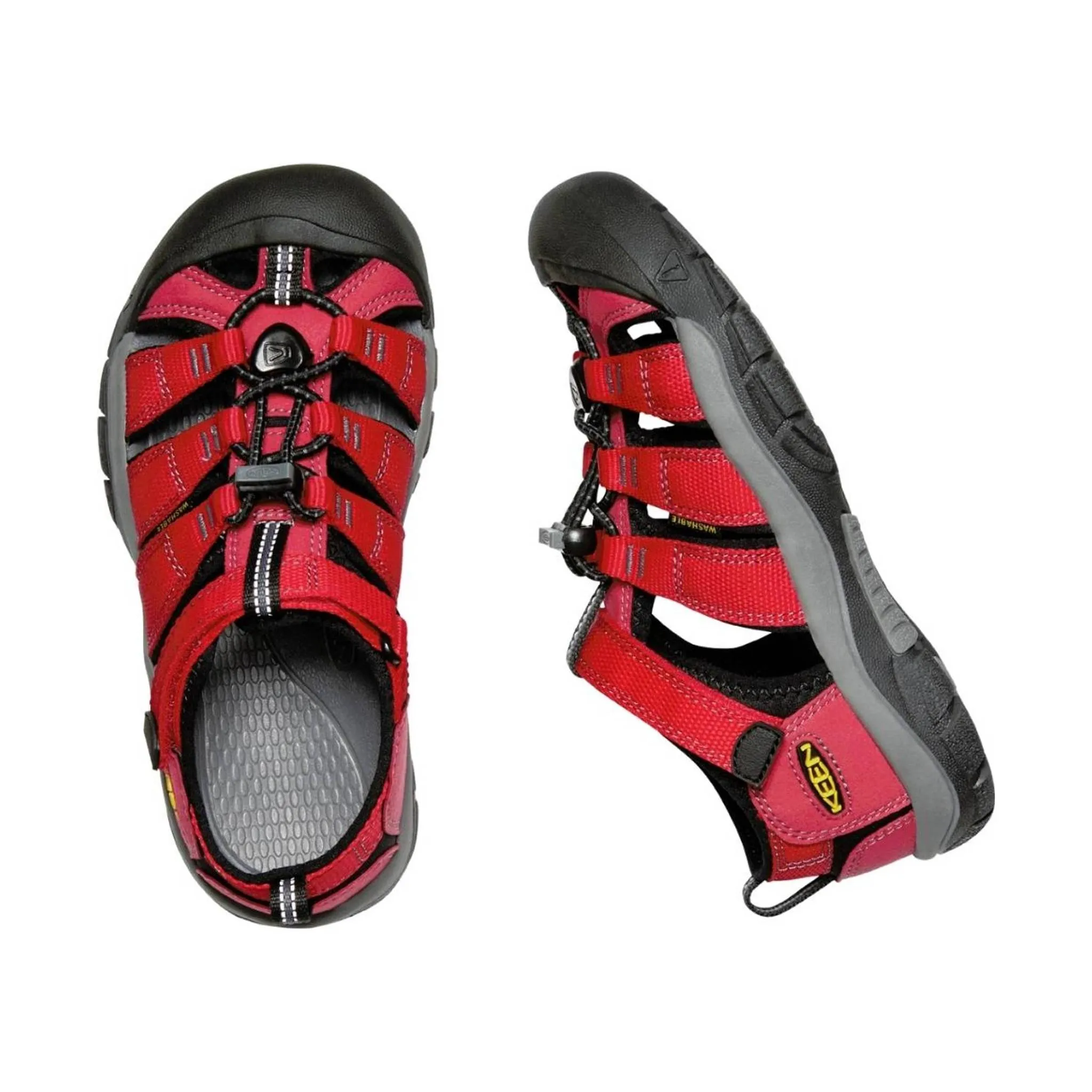 KEEN Big Kids' Newport H2 - Ribbon Red/Gargoyle