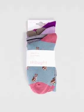 Kiara Bamboo Bunny Pack Of Socks - Multi