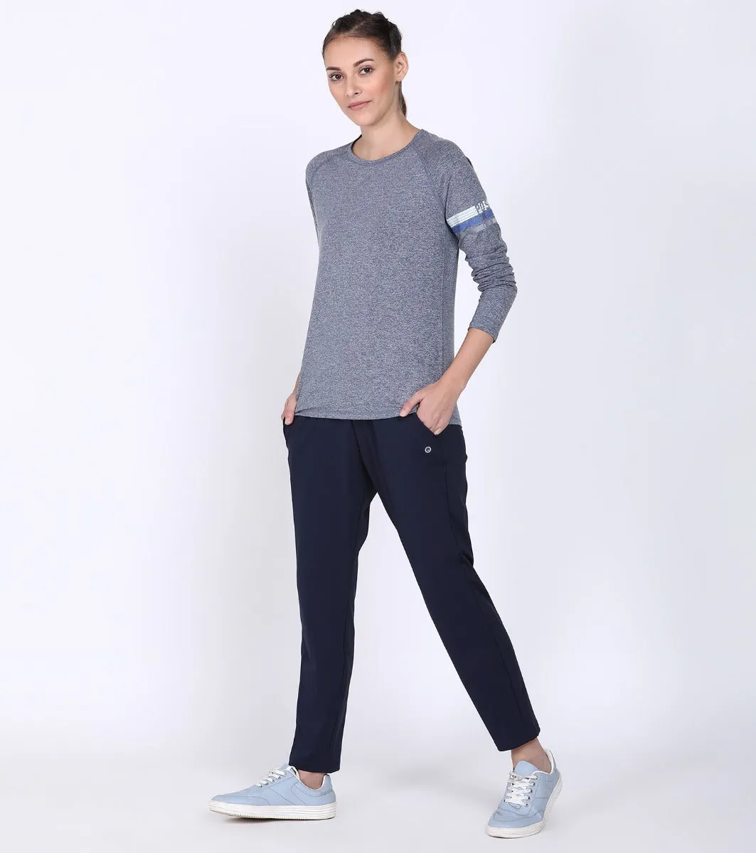 Long Sleeve Slim Active Tee | Long Sleeve Scoop Neck Raglan Slim Active Tee With Mindful Graphics