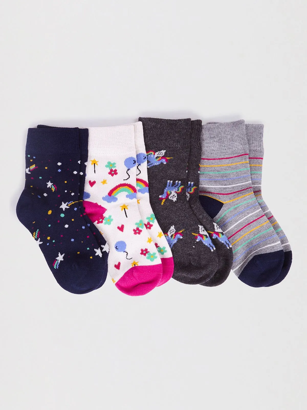 Luma Bamboo Unicorn Baby 4 Sock Gift Box - Multi