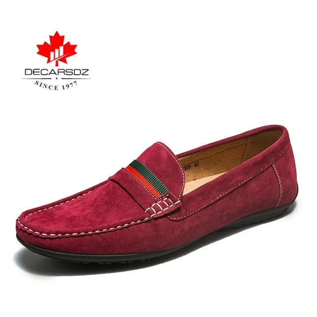 Men Loafers  2020 Autumn Fashion Moccasins Footwear Suede Slip-On Brand