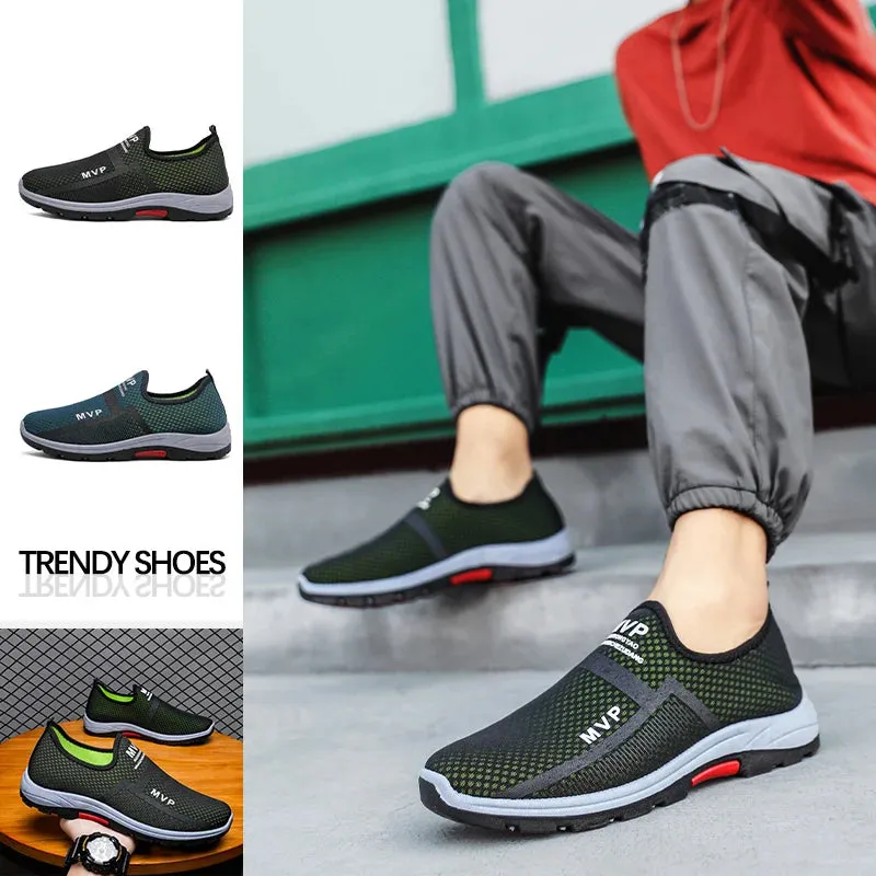 Mesh Men Casual Shoes Summer Lightweight Sneakers Men Outdoor Walking Shoes Breathable Slip on Mens Loafers Zapatillas Hombre