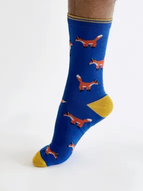 Oriel Fox Bamboo Socks - Navy