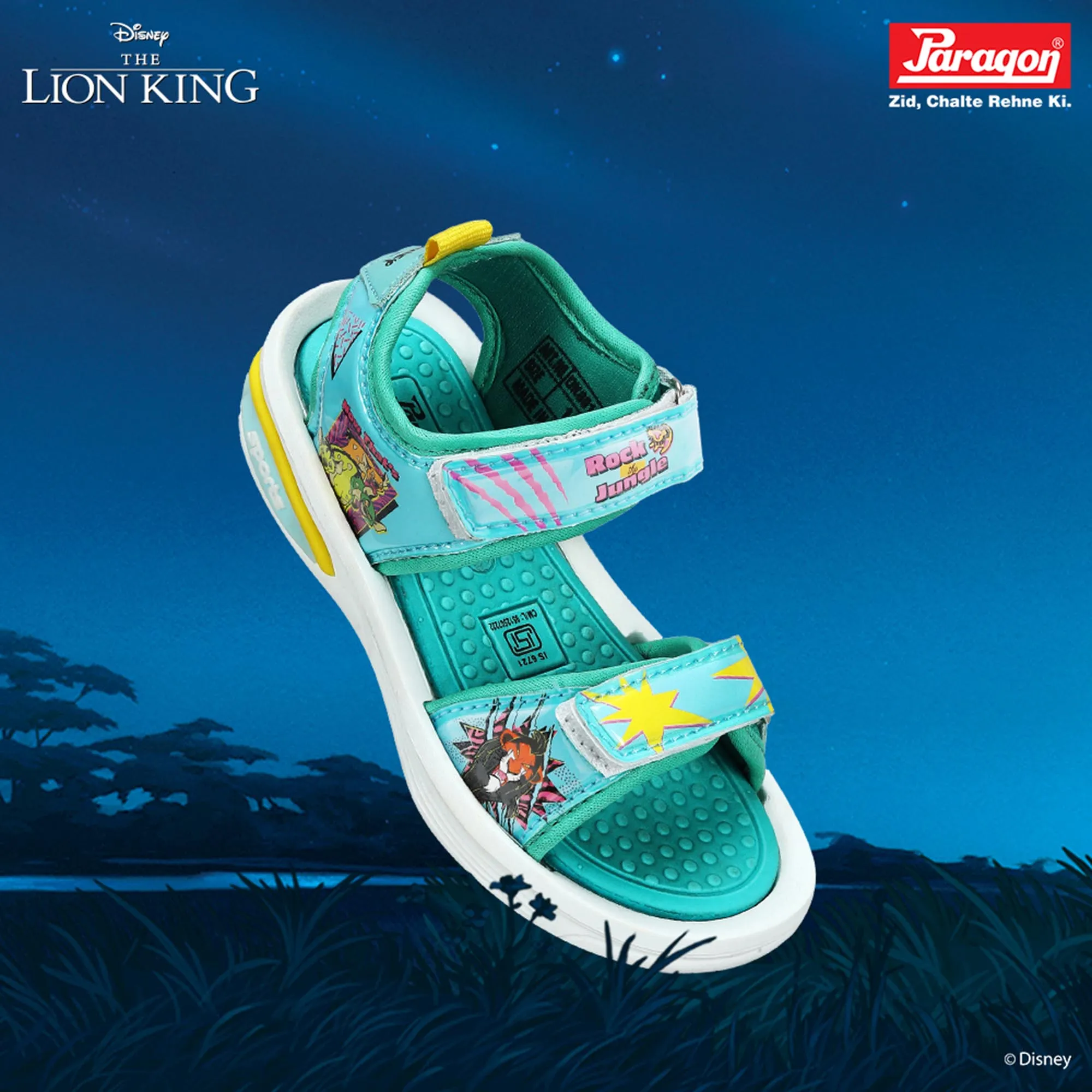 Paragon Disney Kids' Blue Velcro Sandals | Comfortable & Anti-Skid Sole