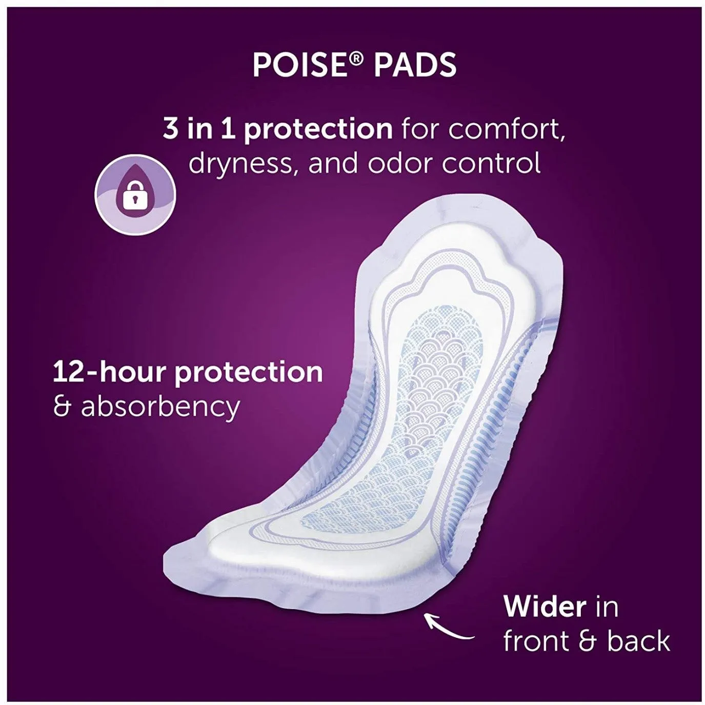 Poise Pads Ultimate Absorbency Regular Length 33/pk