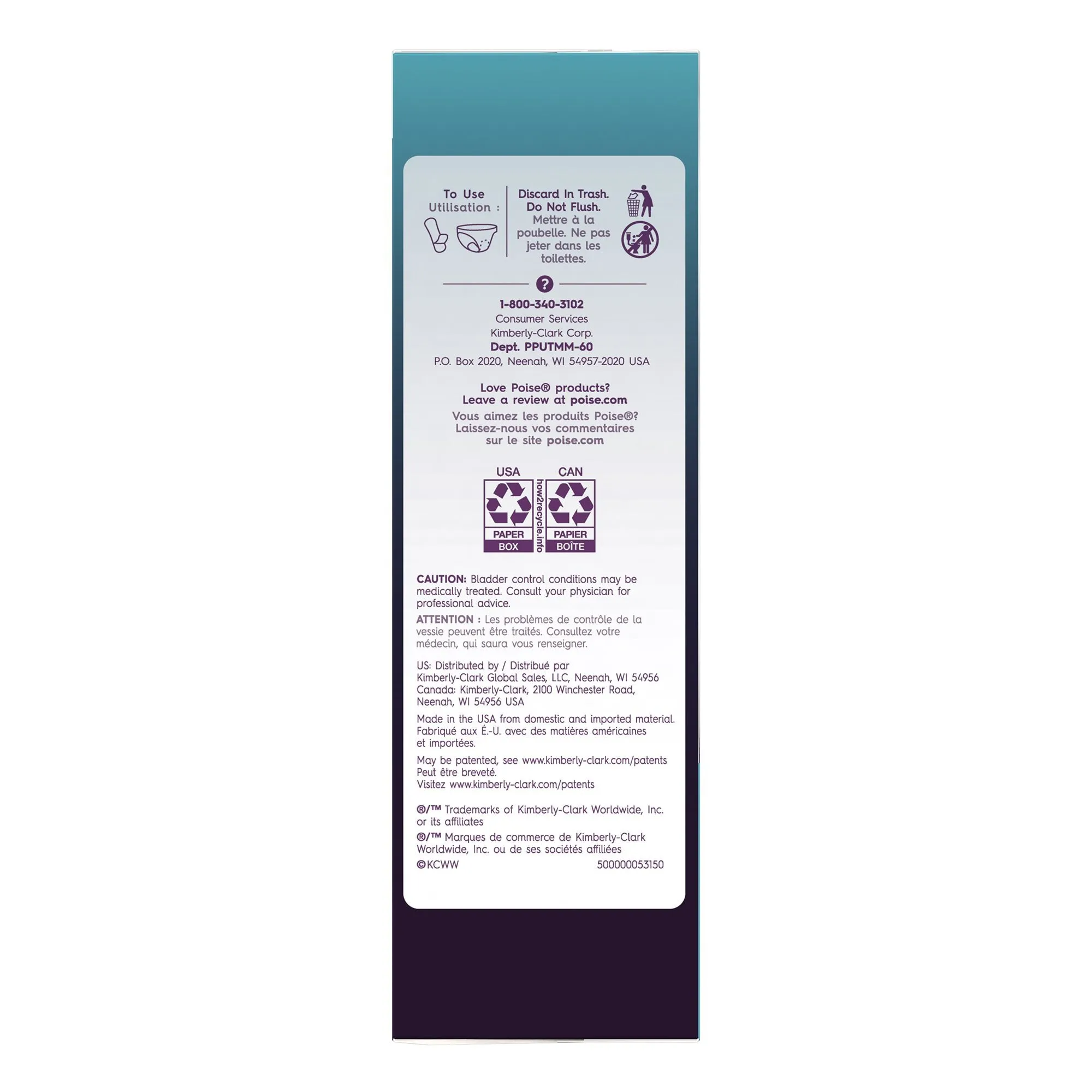 Poise® Ultra Thin Moderate Bladder Control Pad