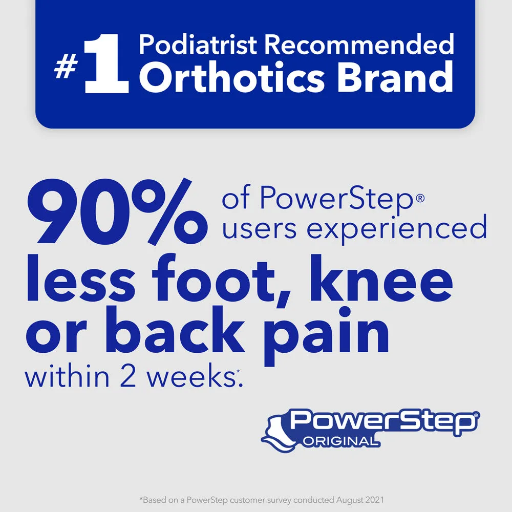 PowerStep Original Insoles | Arch Pain Relief Orthotic for Tight Shoes